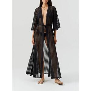 Melissa Odabash Tali Black Kaftan NWT S M L